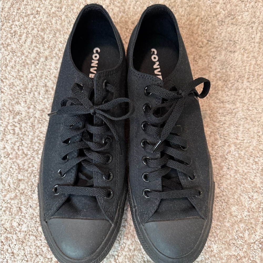 Converse Men's All-Black Canvas Sneakers